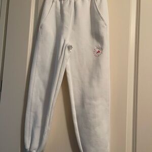 Adidas Stella McCartney White Logo Jogger Sweatsuit with top.